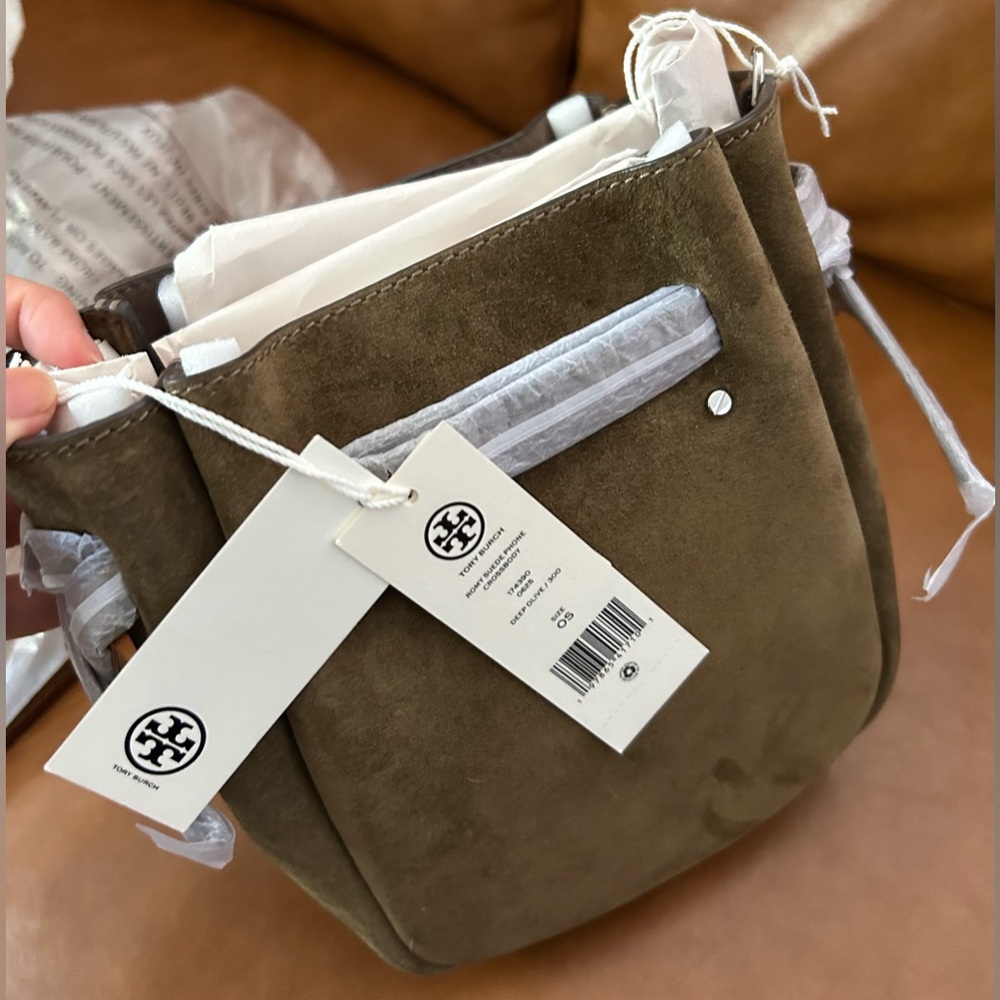 Tory Burch Small Suede Romy Crossbody - Picture 6 of 12
